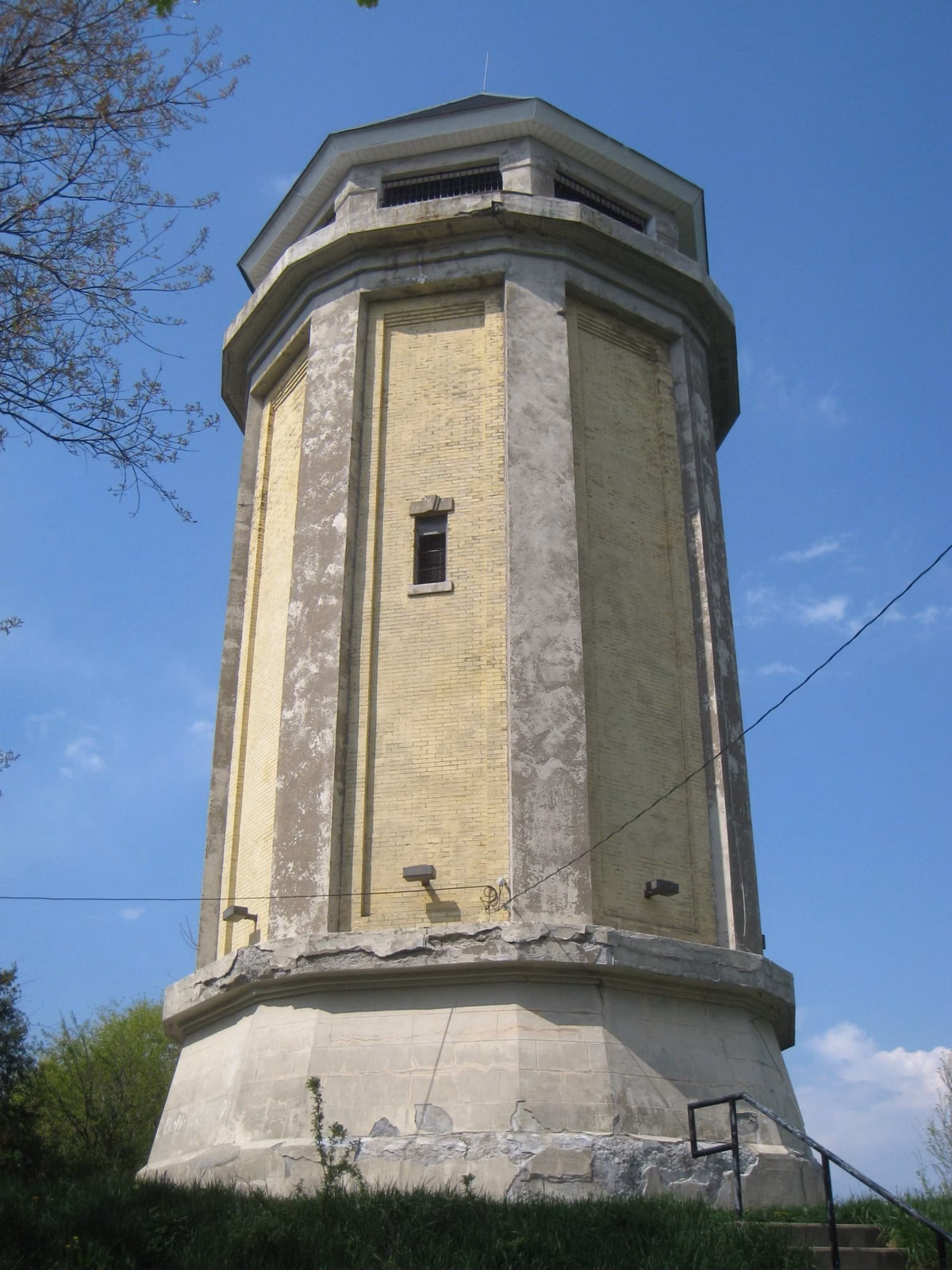 The concrete water tower on Telegraph Hill at Fort Revere Park, Hull
